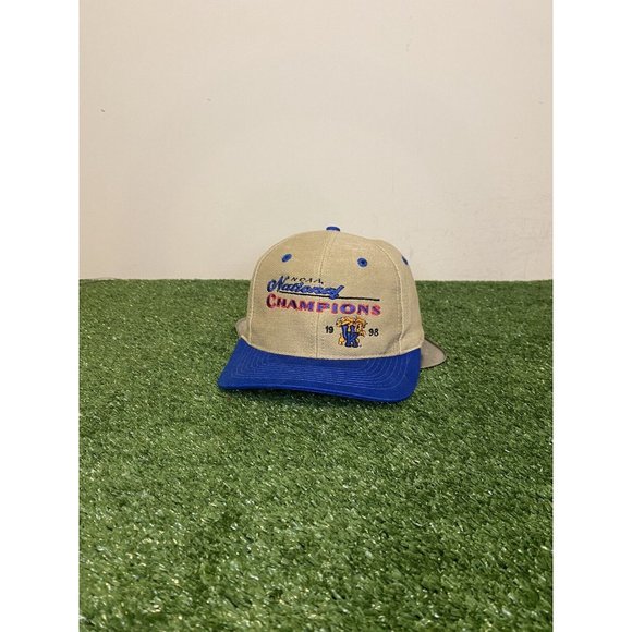 Vintage Kentucky Wildcats hat cap snap back basketball 90s logo 7 mens blue - Picture 3 of 10